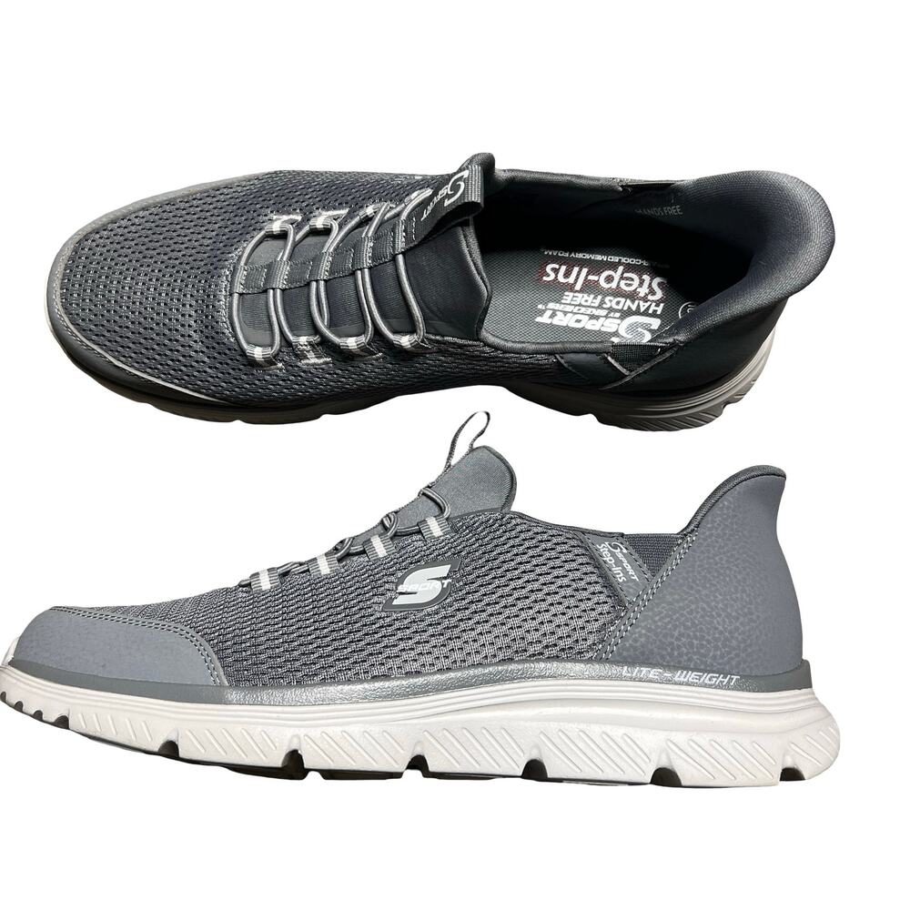 S SPORT by Skechers Men's Step Ins Hands Free Slip on Sneakers Grey 10.5